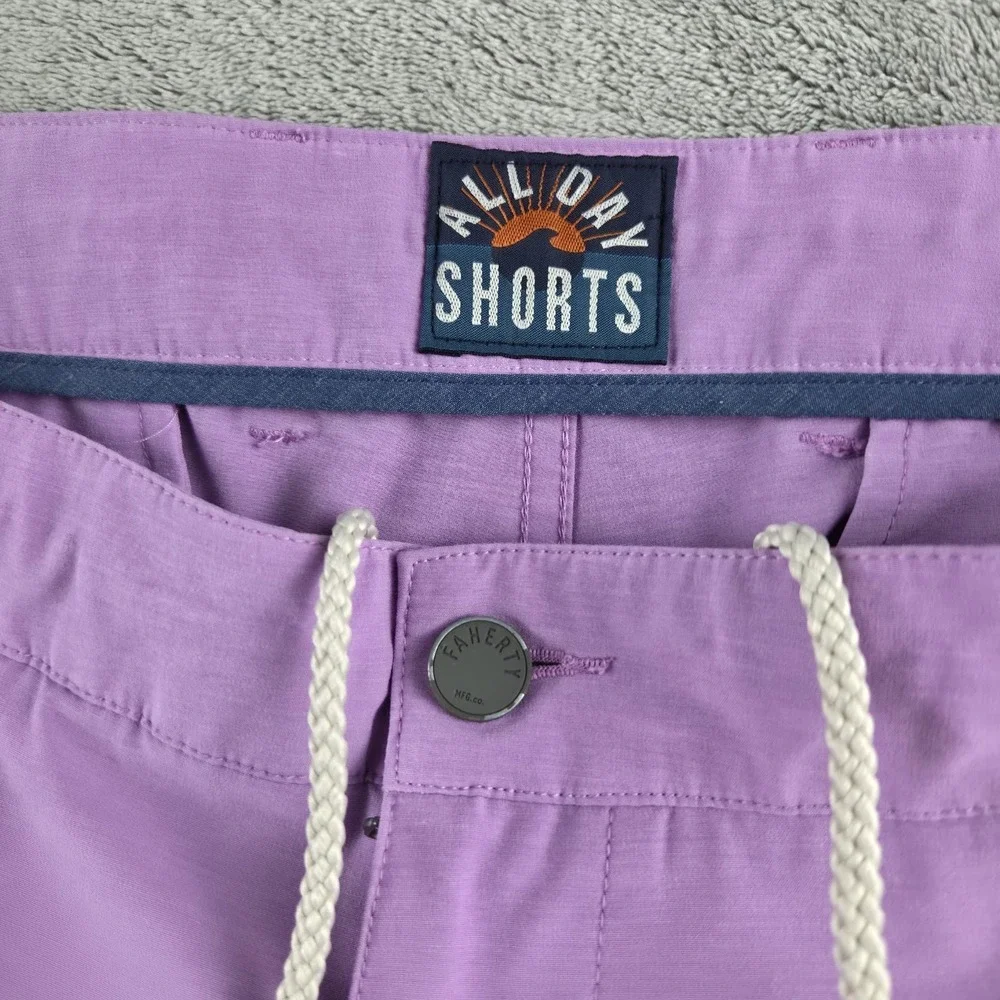 Faherty All Day Shorts Mens 35(36) Lavender 9